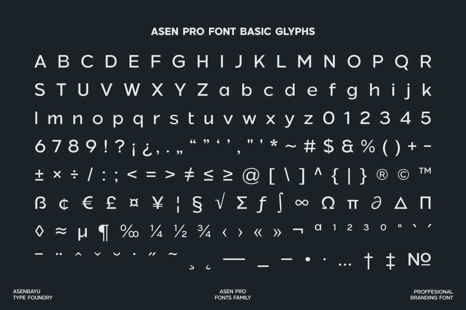 Asen Pro - Geometric Branding Fonts Asen Pro - Geometric Branding Fonts