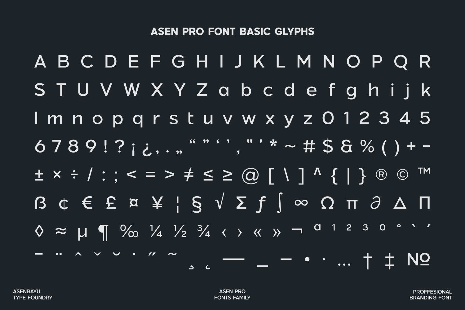 Asen Pro - Geometric Branding Fonts