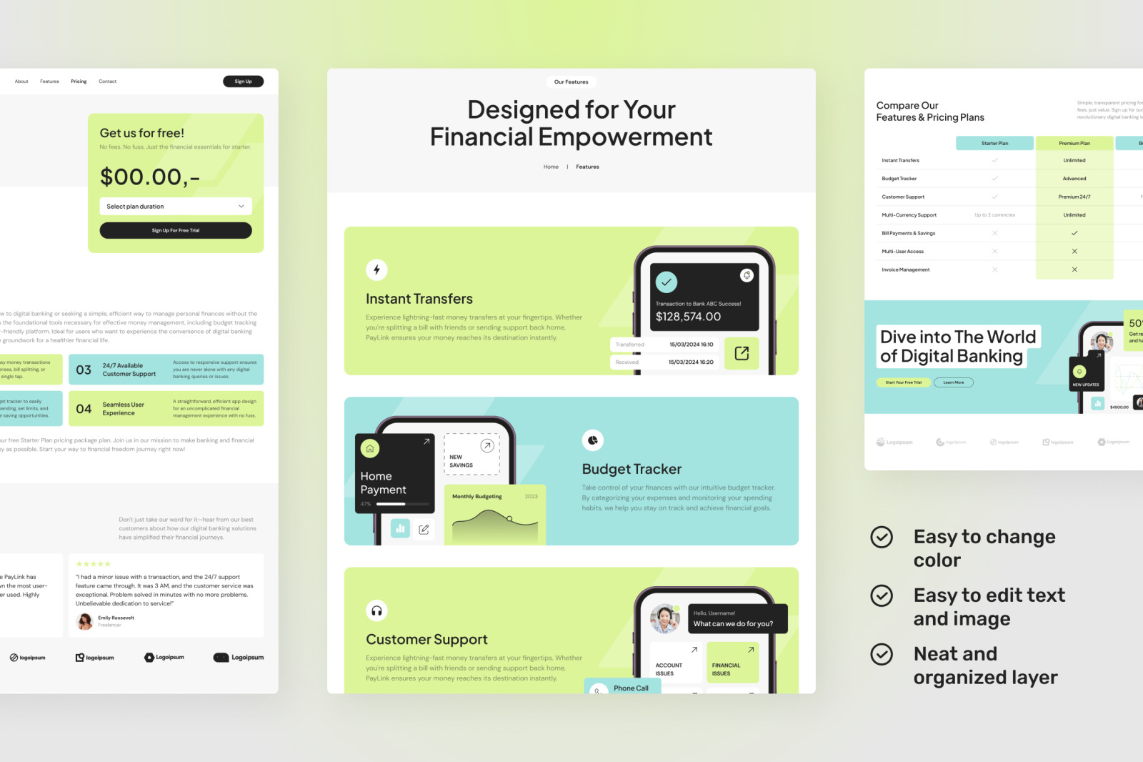 PayLink - Digital Banking Website UI PayLink - Digital Banking Website UI