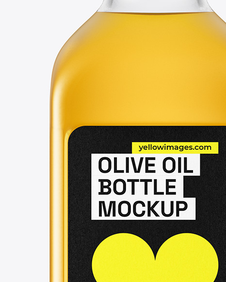 750 ml Glass Olive Oil Bottle Mockup