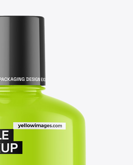 Glossy Bottle Mockup