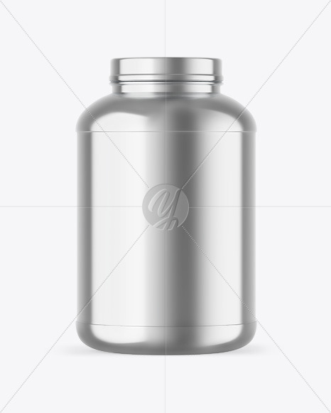 Metallic Protein Jar Mockup