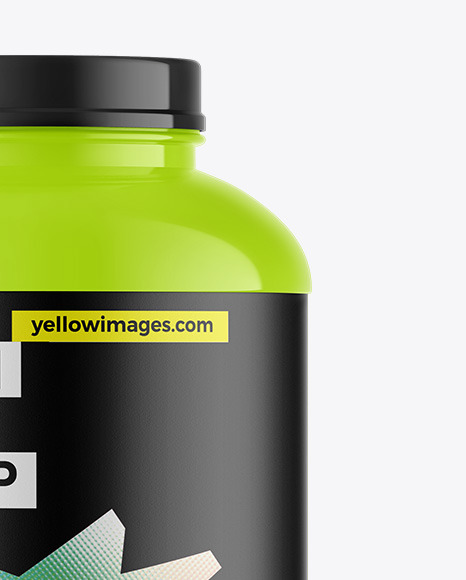 Glossy Protein Jar Mockup