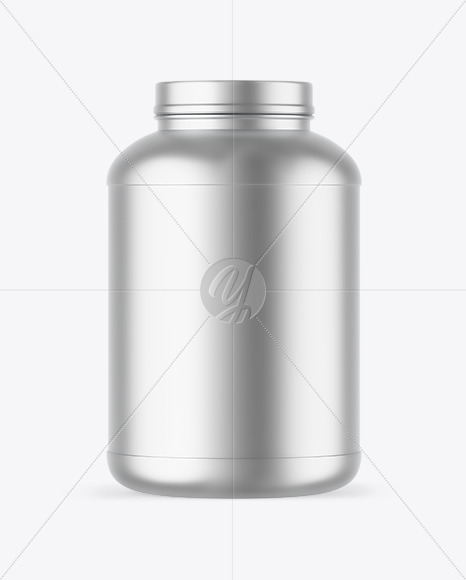 Matte Metallic Protein Jar Mockup