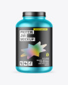 Matte Metallic Protein Jar Mockup