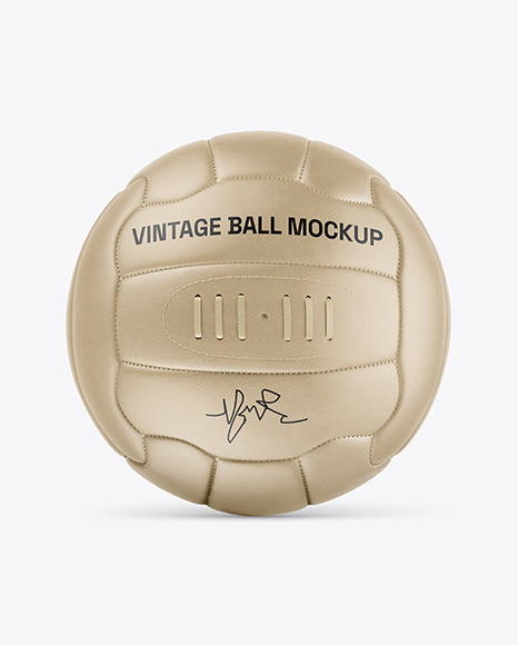 Vintage Leather Soccer Ball Mockup