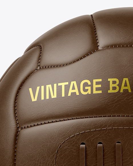 Vintage Leather Soccer Ball Mockup