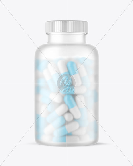 Frosted Pills Bottle Mockup