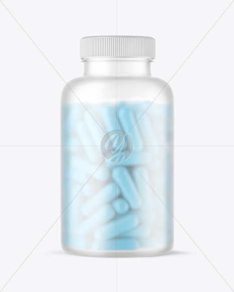 Frosted Pills Bottle Mockup