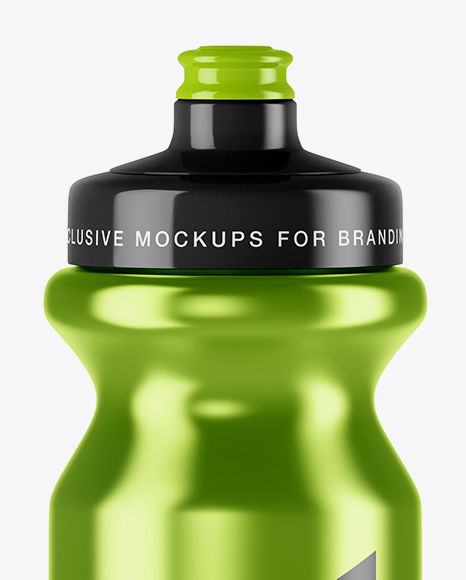 Metallic Sport Bottle Mockup