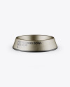 Metallic Pet Feeding Bowl Mockup
