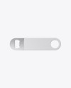Metallic Bottle Opener W/ Grip Mockup - Top View