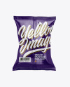 Glossy Snack Package Mockup - Back View Glossy Snack Package Mockup - Back View