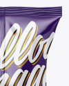 Glossy Snack Package Mockup - Back View Glossy Snack Package Mockup - Back View