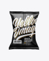 Matte Snack Package Mockup - Back View Matte Snack Package Mockup - Back View