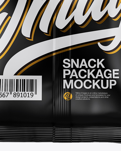 Matte Snack Package Mockup - Back View