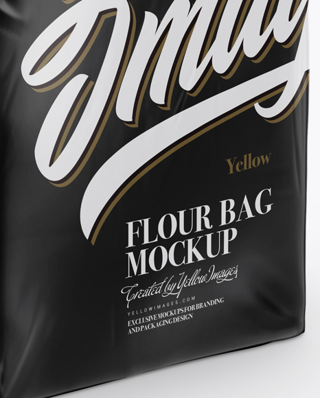 Matte Flour Bag Mockup - Half Side View