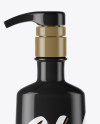 Glossy Bottle With Pump Mockup