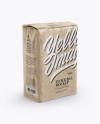 Glossy Kraft Paper Flour Bag Mockup - Half Side View