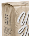 Glossy Kraft Paper Flour Bag Mockup - Half Side View