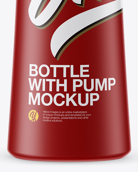 Matte Bottle With Pump Mockup