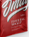 Metallic Flour Bag Mockup - Half Side View