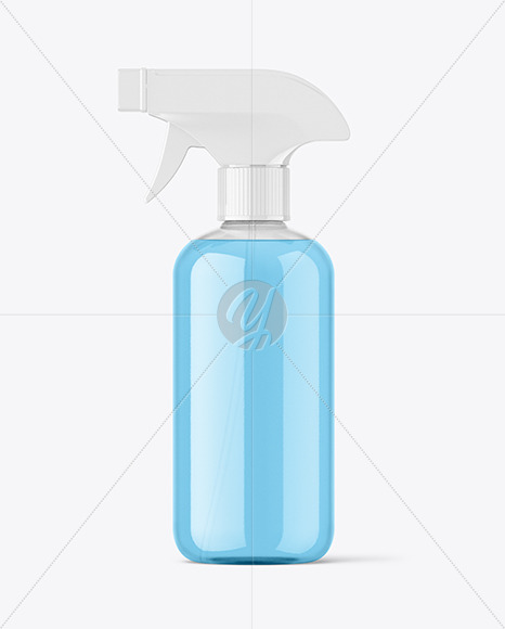 Clear Trigger Spray Bottle Mockup