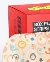 Glossy Box w/ Medical First AID Plasters Mockup