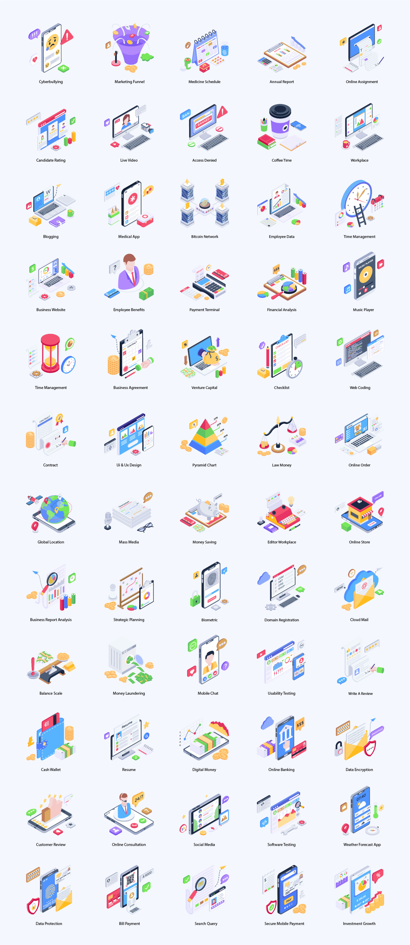 Isometric Landing Page Illustrations Isometric Landing Page Illustrations