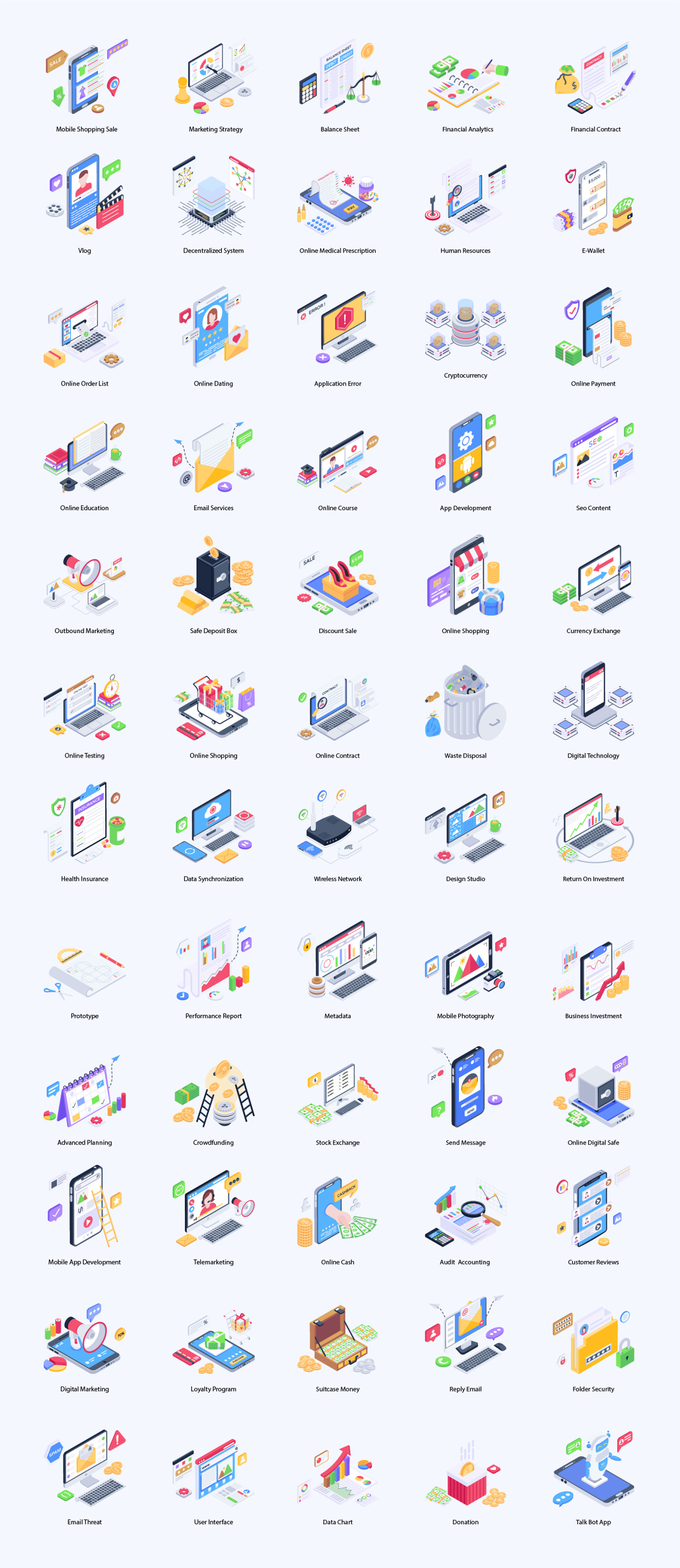 Isometric Landing Page Illustrations Isometric Landing Page Illustrations