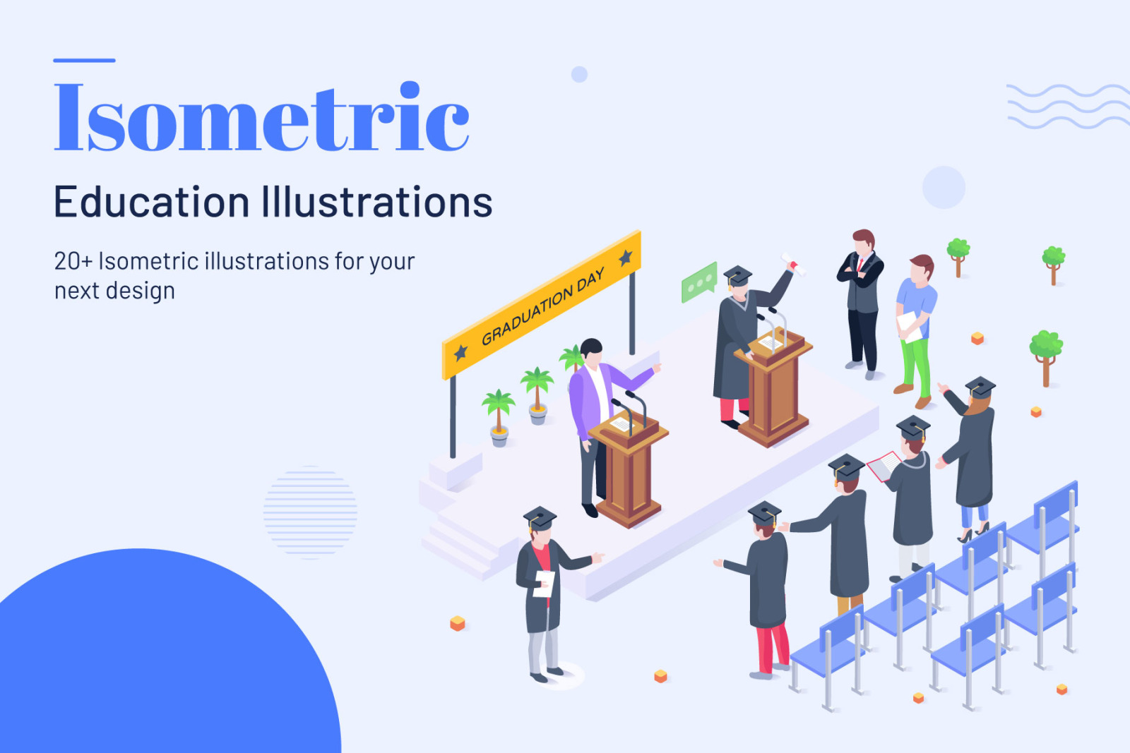 Isometric Education Illustrations