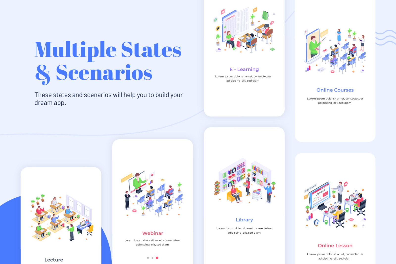 Isometric Education Illustrations Isometric Education Illustrations