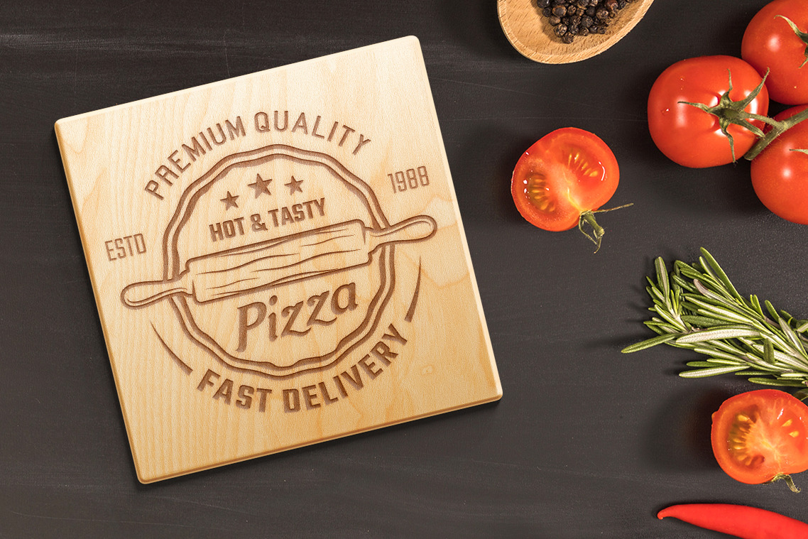 Engraved Wooden Board Mockups Engraved Wooden Board Mockups
