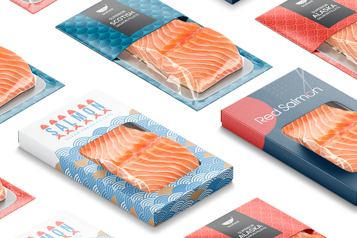 Salmon Pack Mockups Salmon Pack Mockups