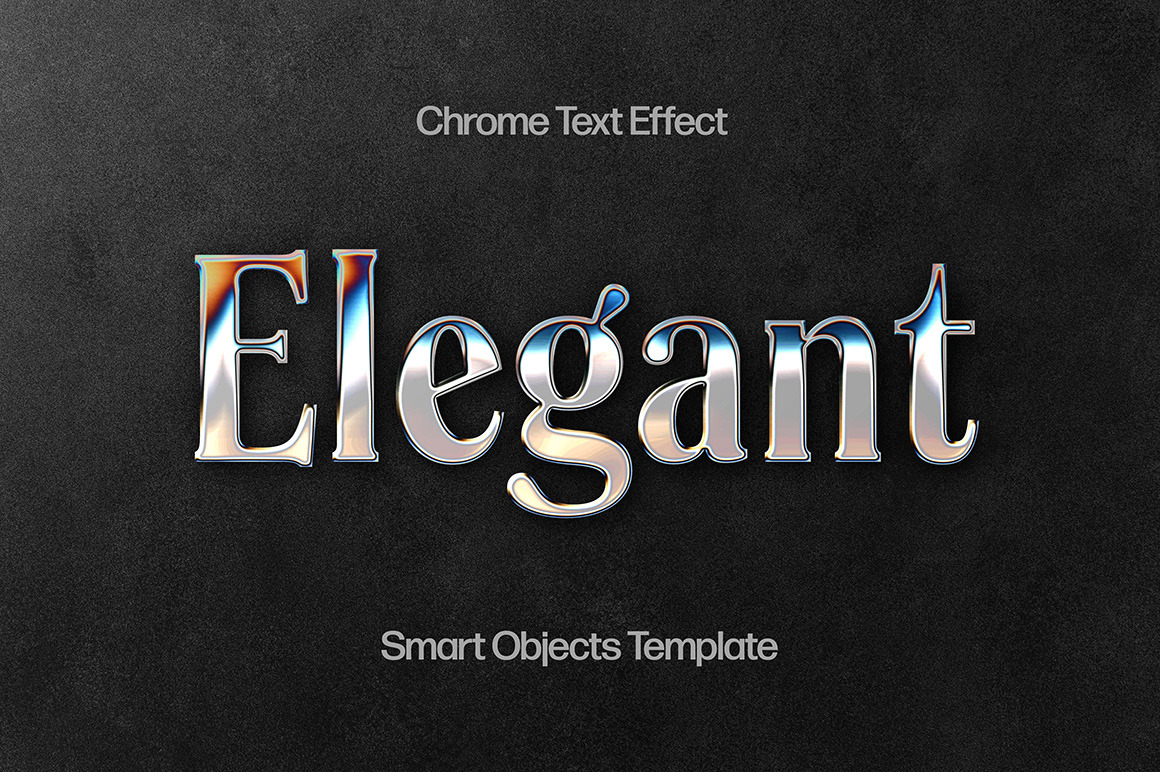 Elegant Metal Chrome Text Effect