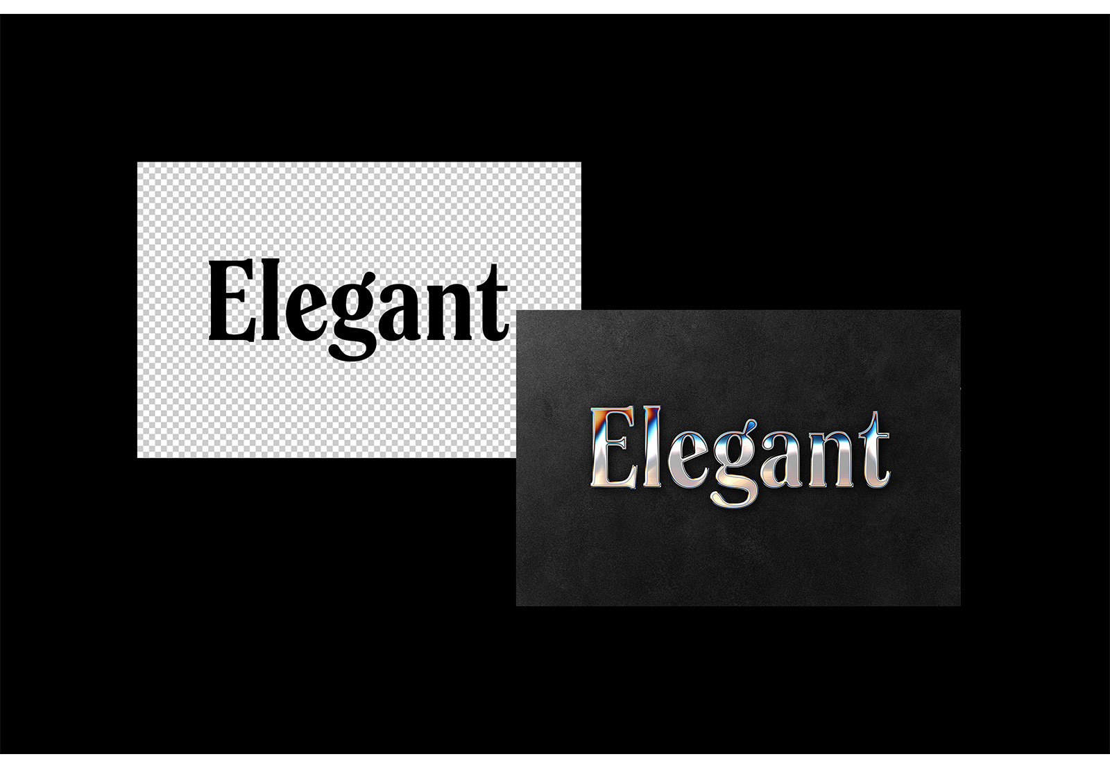 Elegant Metal Chrome Text Effect Elegant Metal Chrome Text Effect