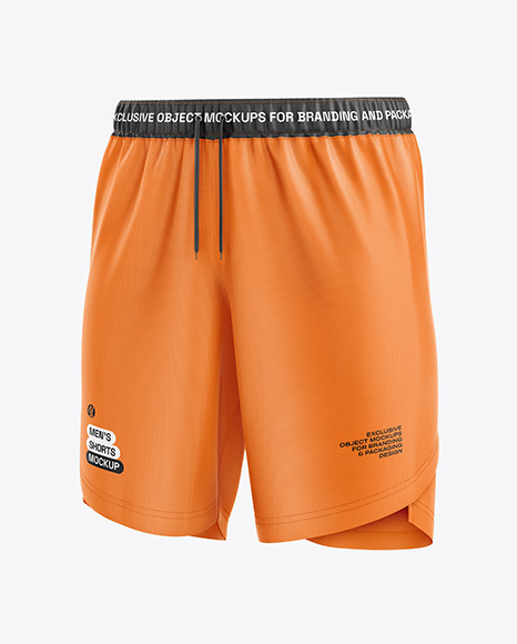 Football Shorts Mockup - Half Side View