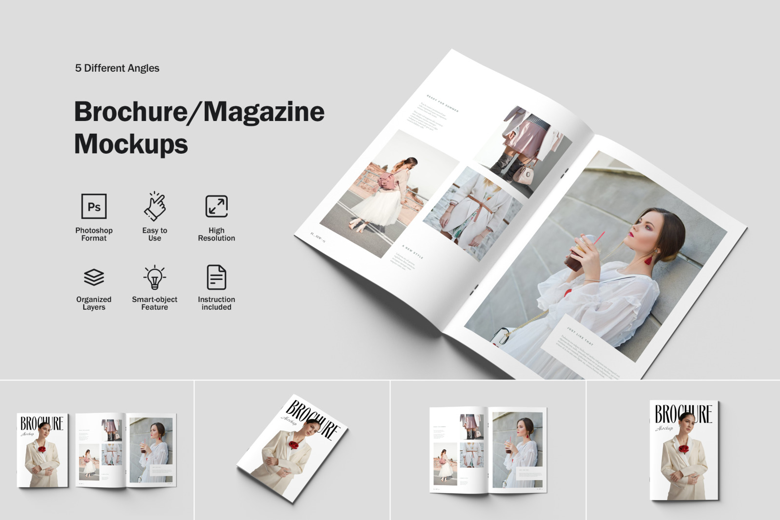 Brochure and Magazine Mockups