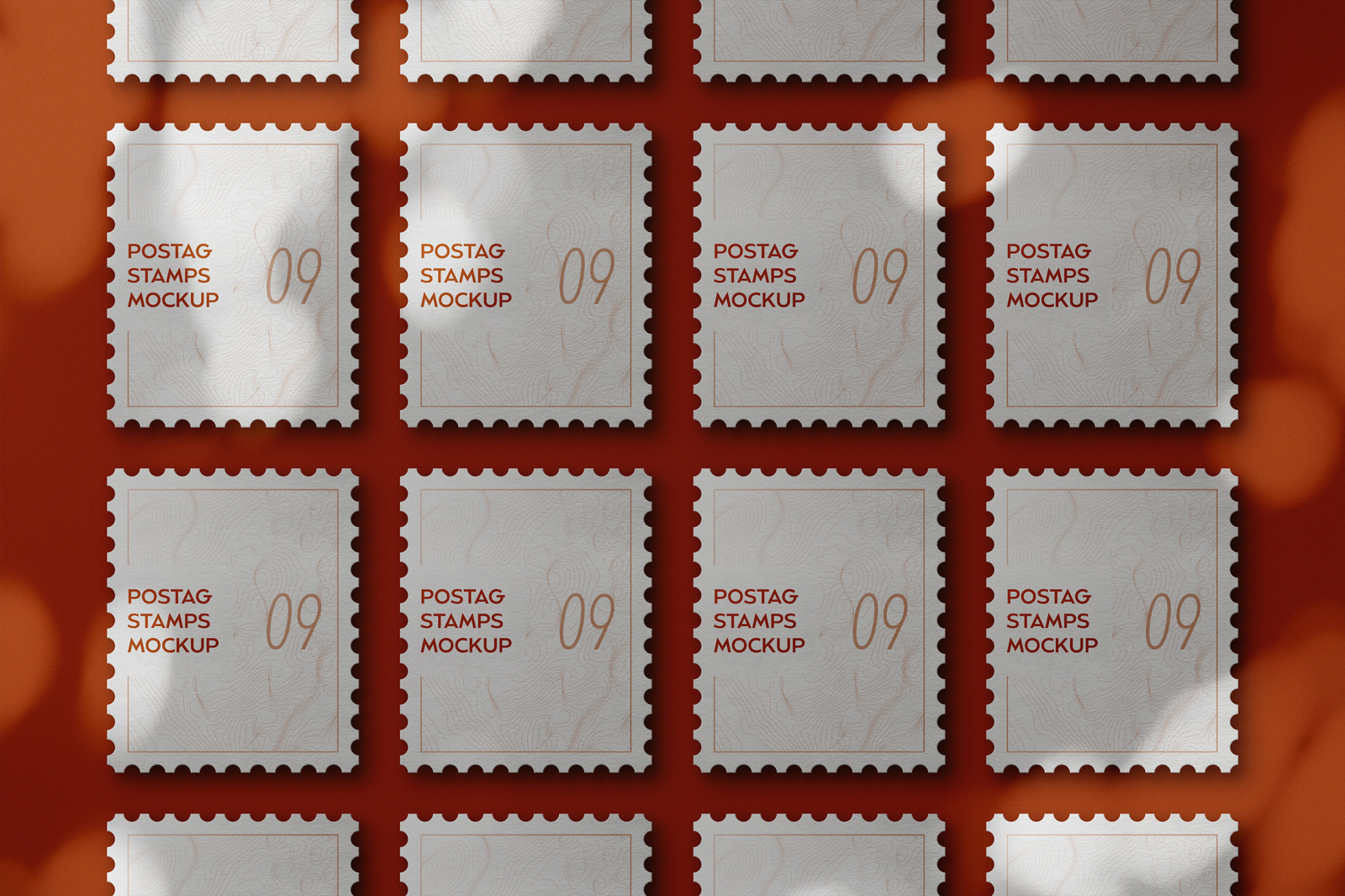 Postage Stamps Mockup