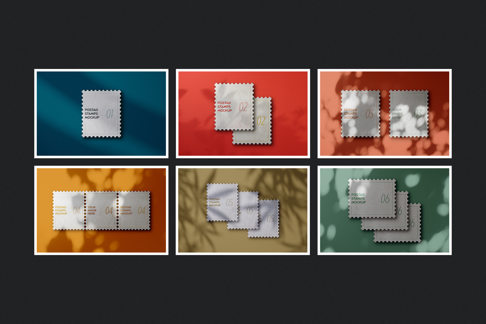 Postage Stamps Mockup Postage Stamps Mockup