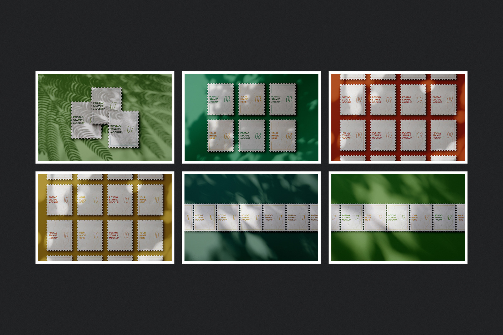 Postage Stamps Mockup Postage Stamps Mockup