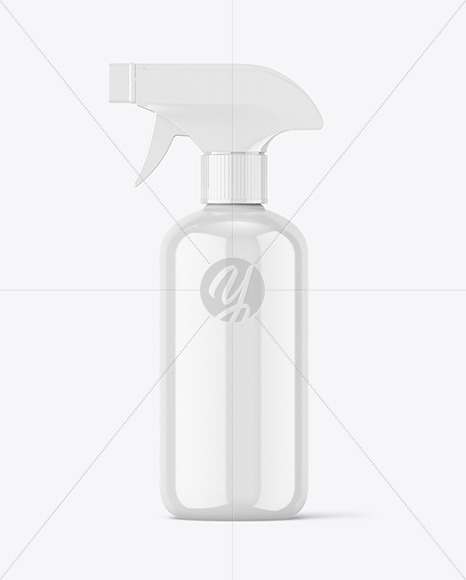 Glossy Trigger Spray Bottle Mockup