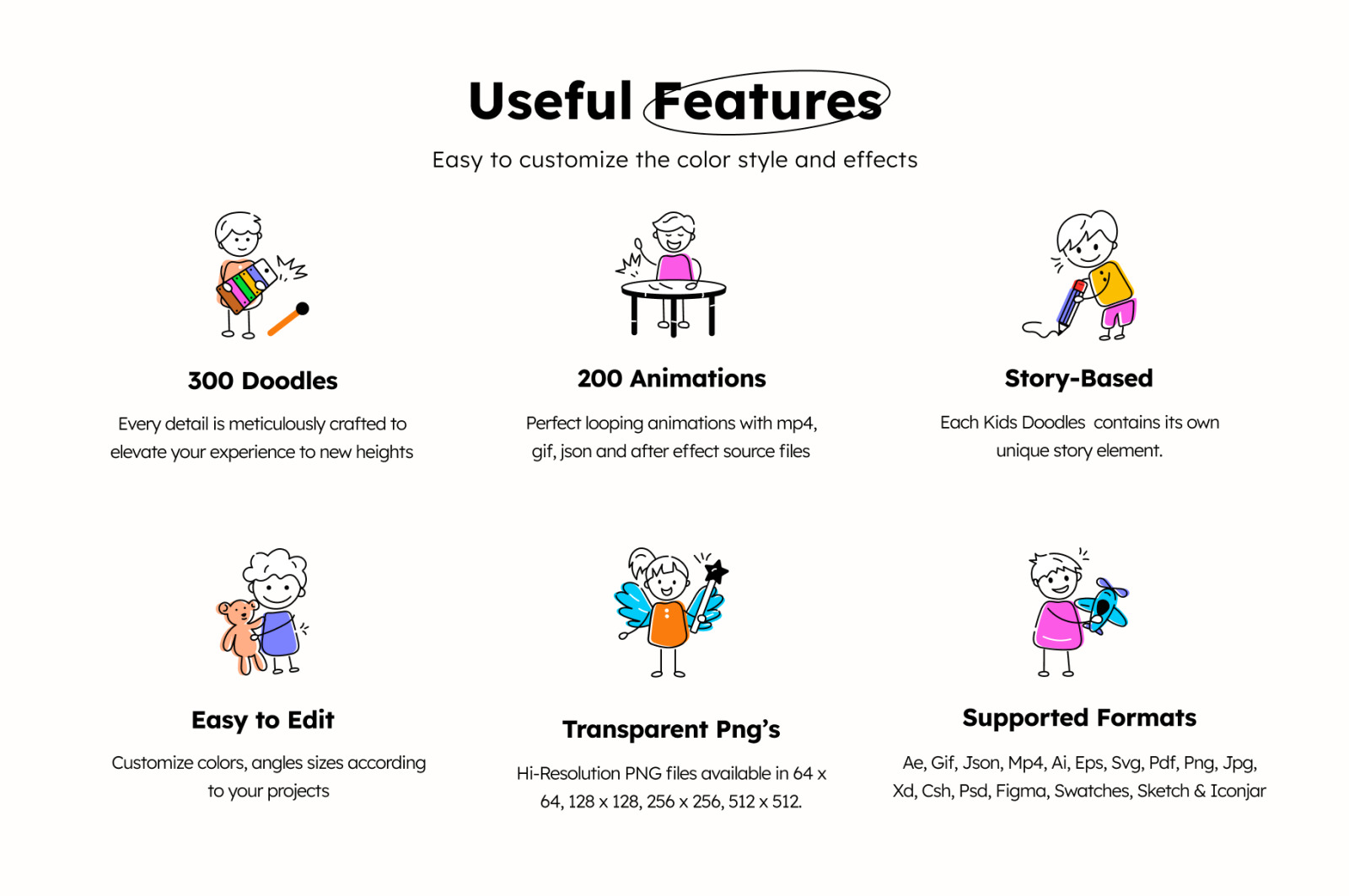 Animated Kids Doodle Icons Animated Kids Doodle Icons
