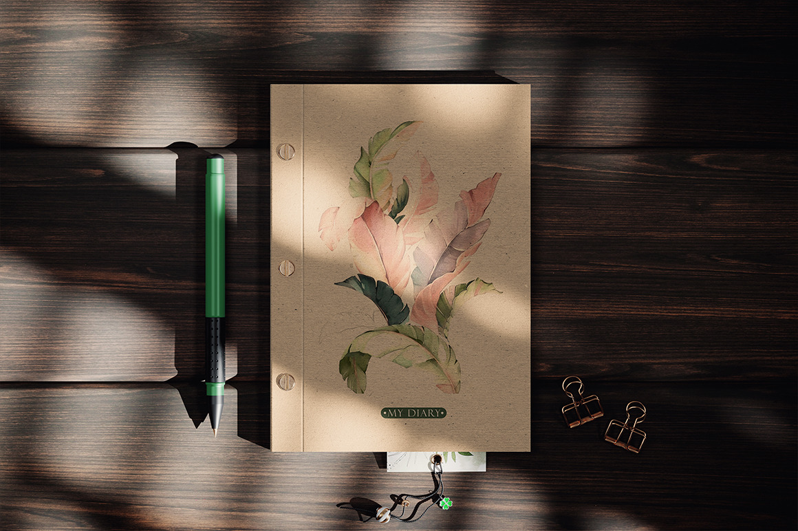 Kraft Screw Binding Notebook Mockup Kraft Screw Binding Notebook Mockup