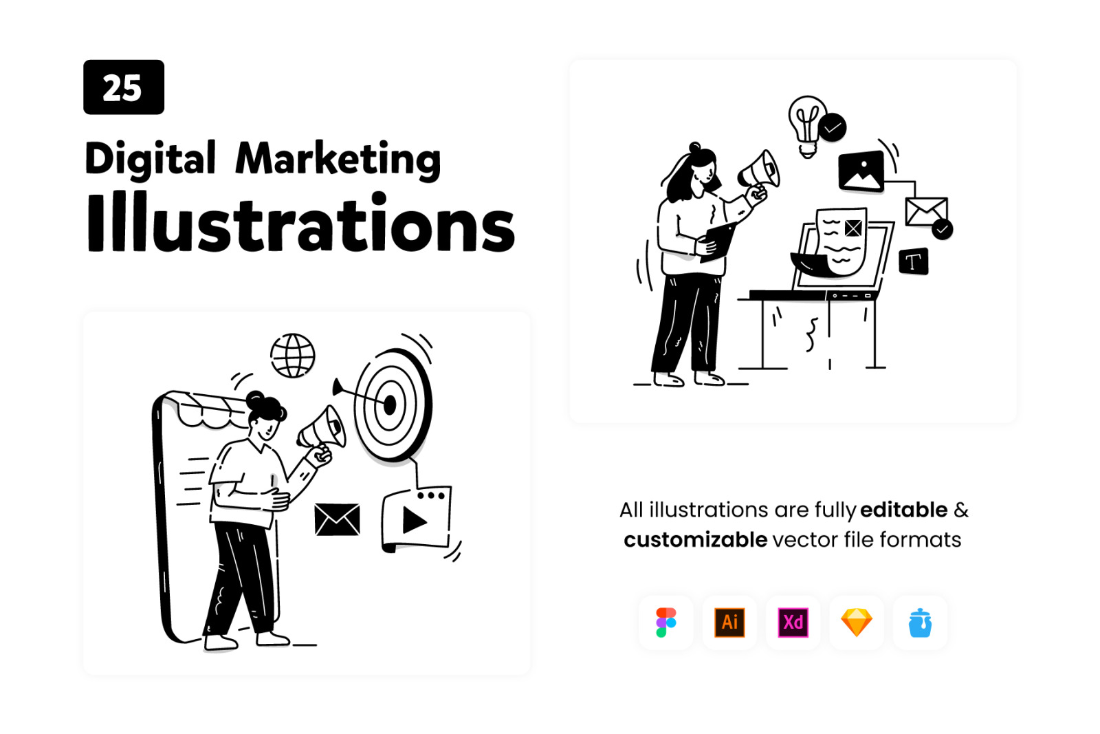 Digital Marketing Illustrations Digital Marketing Illustrations