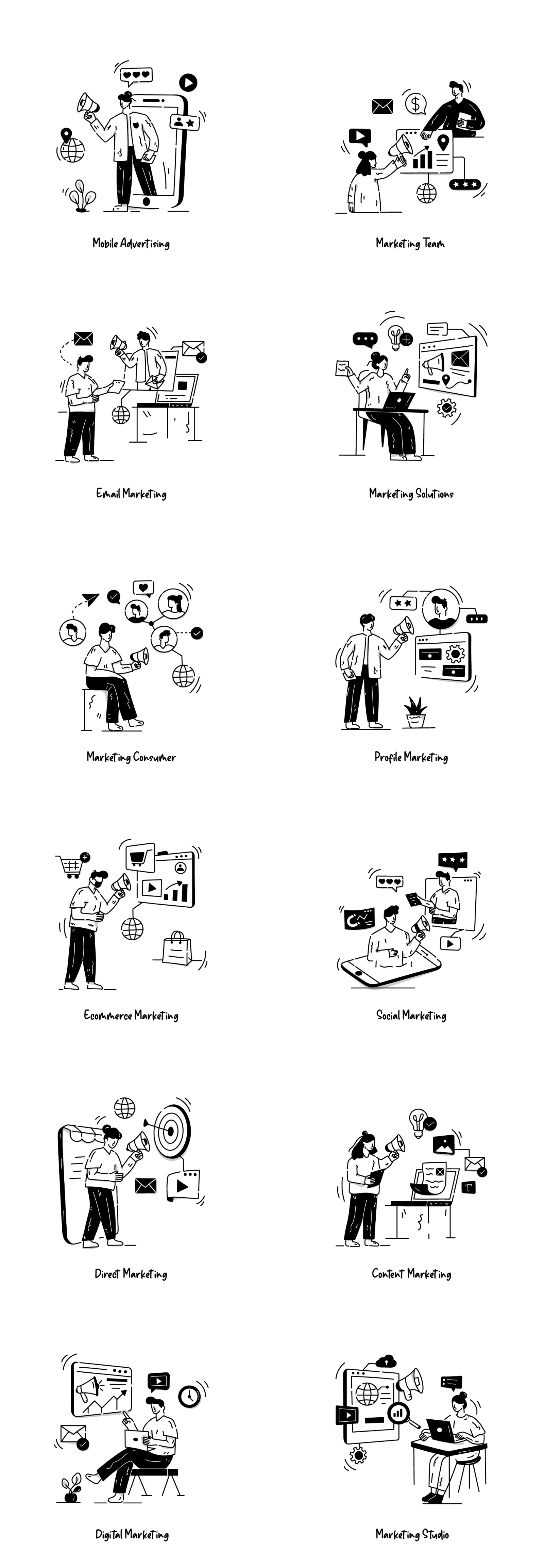 Digital Marketing Illustrations Digital Marketing Illustrations