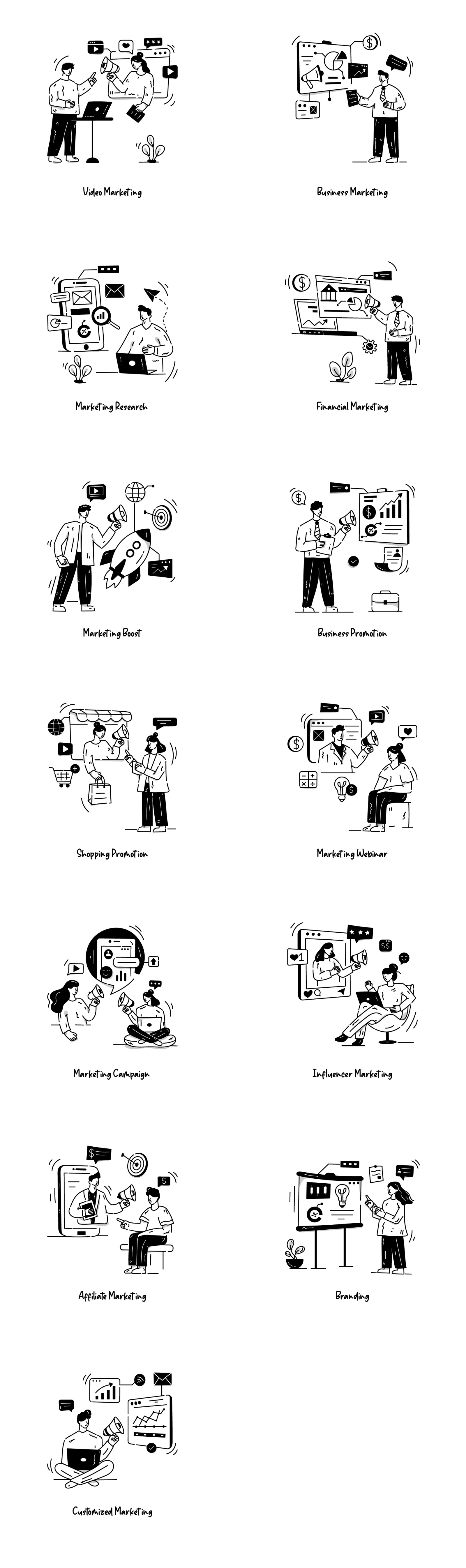 Digital Marketing Illustrations Digital Marketing Illustrations