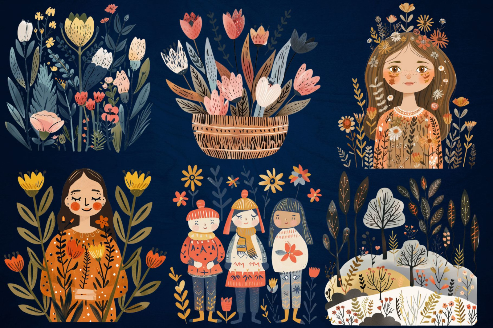 Nordic Spring Folk Art