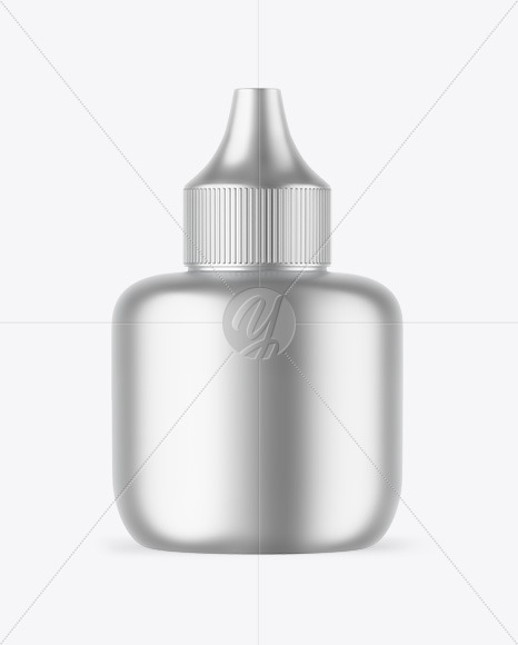 Matte Metallic Dropper Bottle Mockup