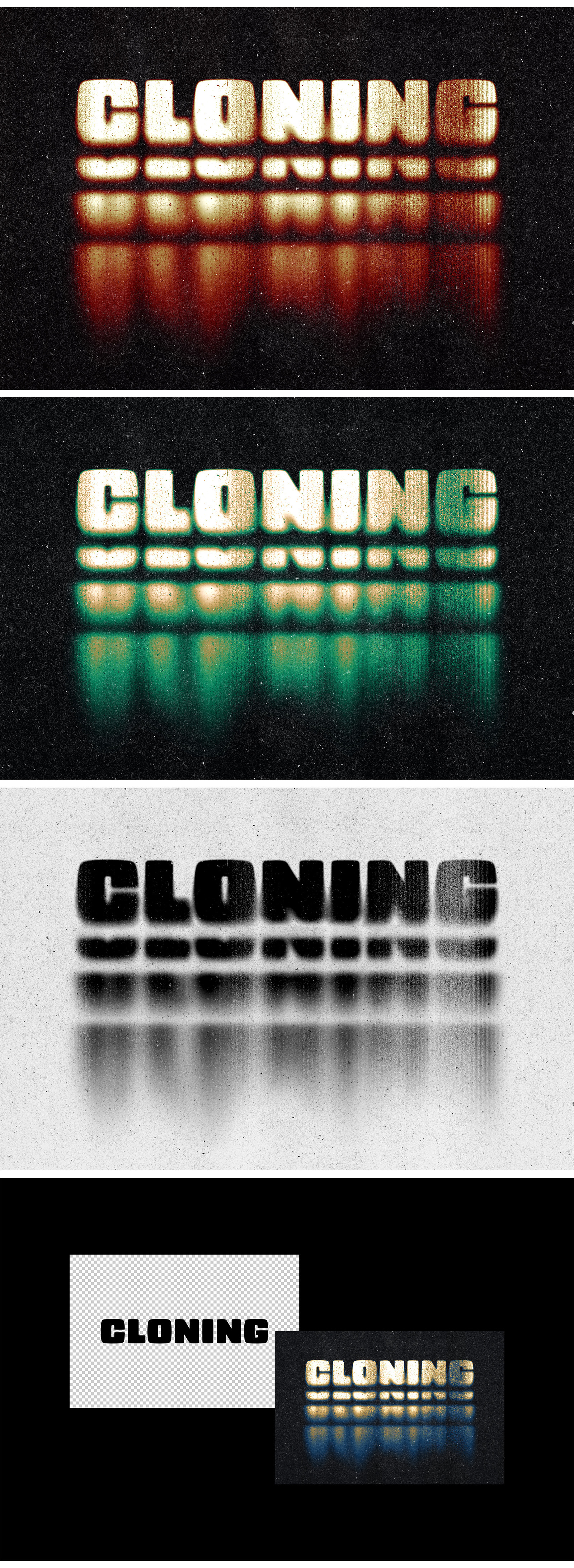 Messy Duplication Text Effect Messy Duplication Text Effect